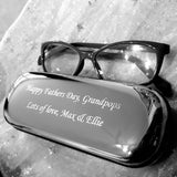 Personalised Engraved Chrome Metal Glasses / Spectacles Case
