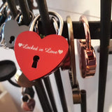 Personalised Engraved 45mm Red Heart Padlock - GiftedinDesign