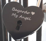 Personalised Engraved Black Heart Padlock