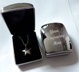 Personalised Engraved Chrome Necklace / Pendant Gift Box