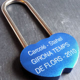 Personalised Engraved 48mm Blue One Lock Padlock - GiftedinDesign