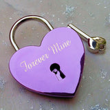 Personalised Engraved 45mm Purple Heart Padlock - GiftedinDesign