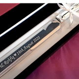Personalised Engraved Stainless Steel Cake Knife with Velvet Gift Box