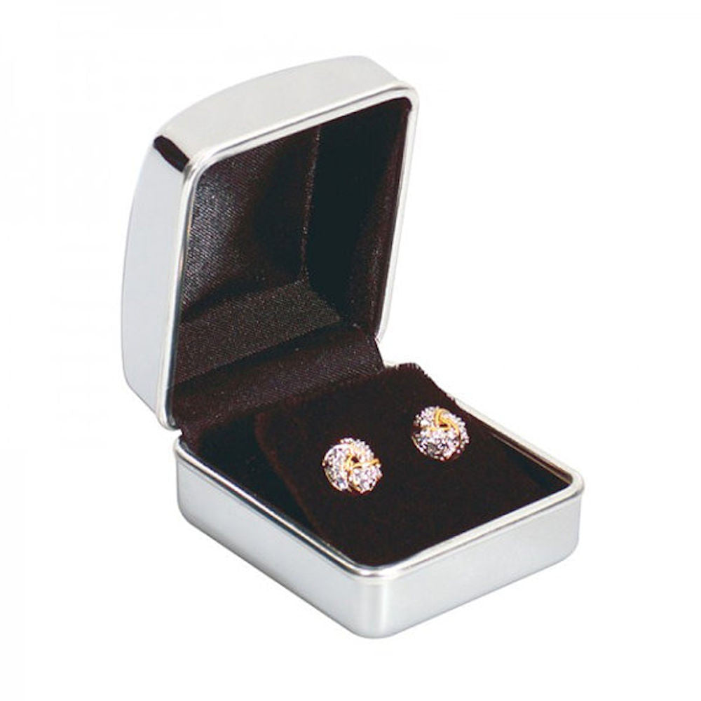 Personalised Engraved Chrome Earring Case / Box