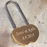 Personalised Engraved Brass One Lock Padlock (Small - 36mm)
