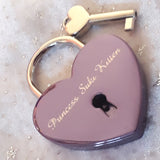 Personalised Engraved 45mm Purple Heart Padlock - GiftedinDesign